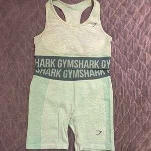 Gymshark Bra and Shorts Set Mint Green